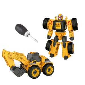 Megaformers Guardian - Robô Escavadeira Amarelo 13cm-BR2024-72035