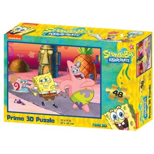 Quebra Cabeça 3d - Bob Esponja E Patrick 48pcs-BR2109-39265