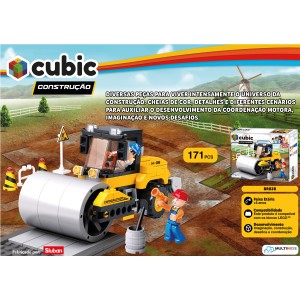 Blocos Cubic Construção Rolo Compressor 171pcs-BR828-57800