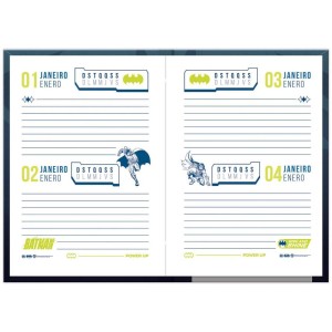 Agenda Permanente Batman Escolar 96f.105x148mm-099468-57344