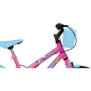 Bicicleta Infantil Aro 16 Aurora Fest Rosa Neon-115805-58359