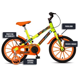 Bicicleta Infantil Aro 16 Spinossauro Amarelo Neo-115804-27990