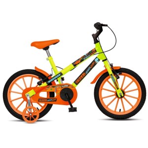 Bicicleta Infantil Aro 16 Spinossauro Amarelo Neo