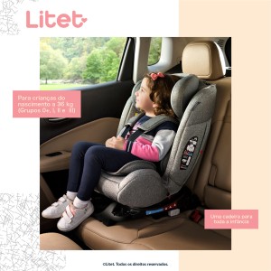 Cadeira Para Auto 0-36 Kg Isofix Litet All Stages Fix 2.0 Preta - Bb450-BB450-16904