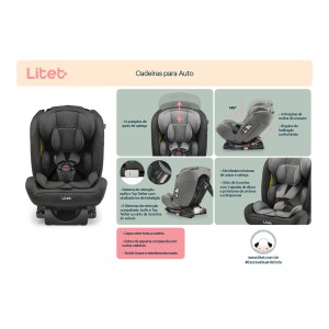 Cadeira Para Auto 0-36 Kg Isofix Litet All Stages Fix 2.0 Preta - Bb450-BB450-31737