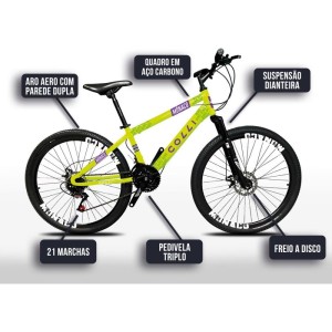 Bicicleta Aro 26 Monaco Amarelo Neon-115813-18944