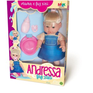 Boneca Com Mecanismo Andressa Faz Xixi 33cm C/acess-114362-61199