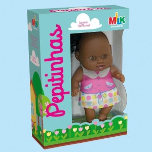 Boneca Pepitinha Negra Vinil 15cm-114353-38901