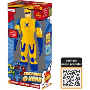 Boneco E Personagem Hero X-sharp 40cm Vinil-114266-78315