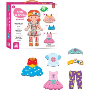 Brinquedo Educativo Alinhavo Veste E Brinca Madeir-115549-22812