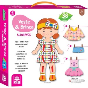 Brinquedo Educativo Alinhavo Veste E Brinca Madeir-115549-82301