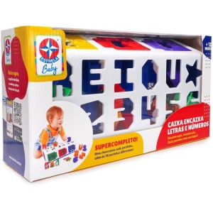 Brinquedo Educativo Caixa Encaixa Letras E Numeros-115422-23401