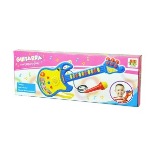 Brinquedo Para Bebe Guitarra C/microfone Som/luz(s-116342-70827