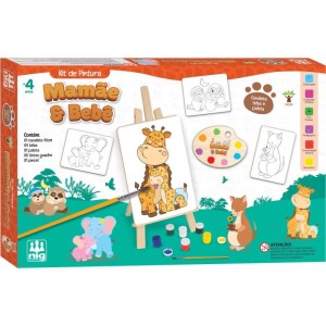 Brinquedo Para Colorir Kit Pintura Mamae E Bebe-115552-96495