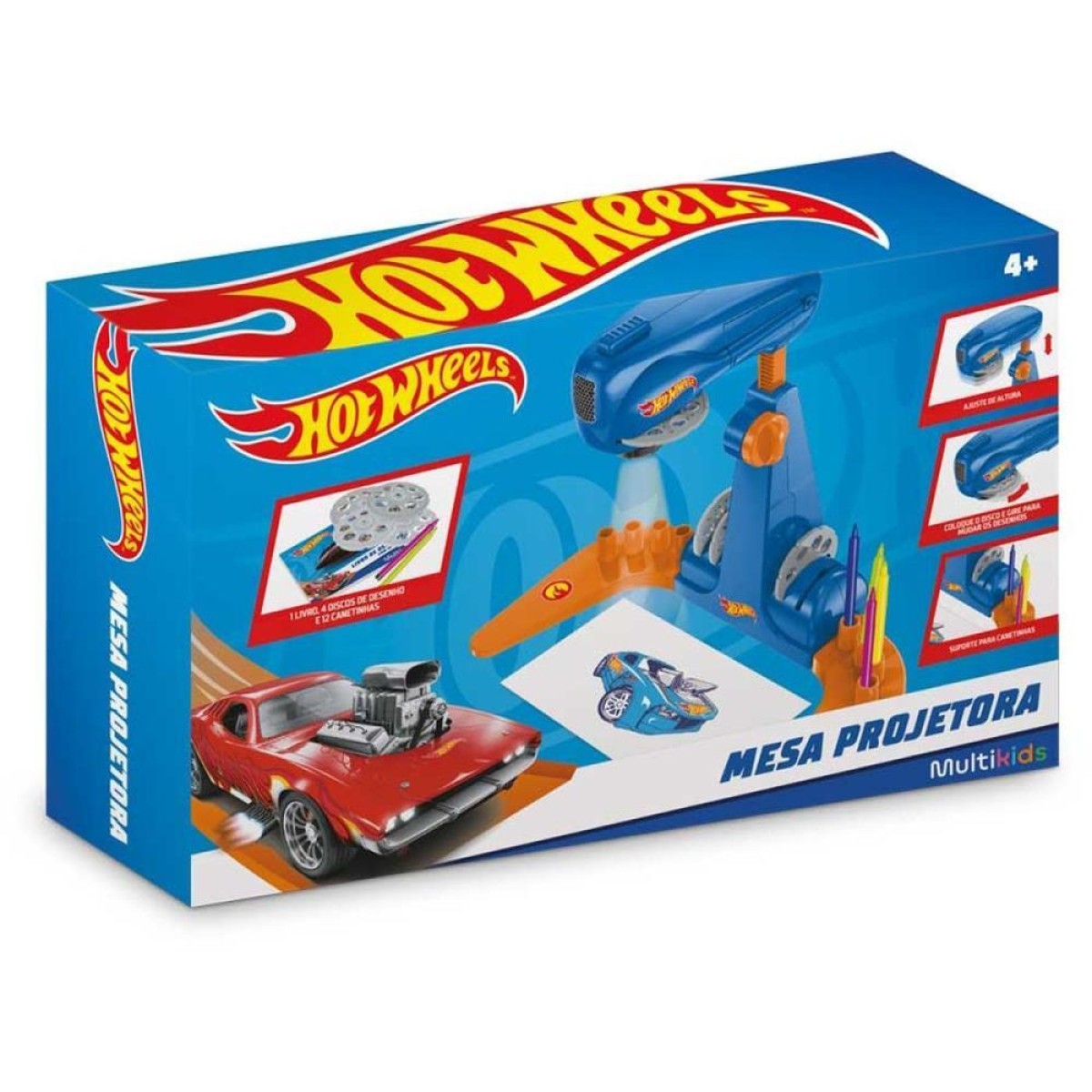 Brinquedo Para Colorir Mesa Projetora Hot Wheels-114467-36438