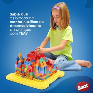 Brinquedo Para Montar Mesa Monta Mais Blocoland 220-115544-92320