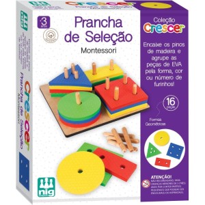 Brinquedo Pedagogico Madeira Prancha De Selecao 16pcs-115550-59791