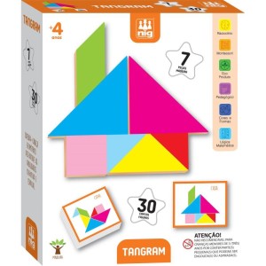 Brinquedo Pedagogico Madeira Tangram 7 Pecas-115551-19097