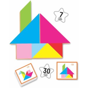 Brinquedo Pedagogico Madeira Tangram 7 Pecas-115551-32766