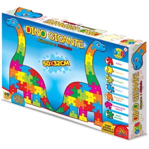 Brinquedo Pedagogico Dino Gigante Numero/alfabeto-114738-24461