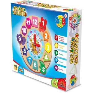 Brinquedo Pedagogico Relogio Numeros E Formas-114737-21265