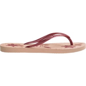 Chinelo Havaianas Feminino Slim Organic 33/4 Rosa/rose Go-116180-88088