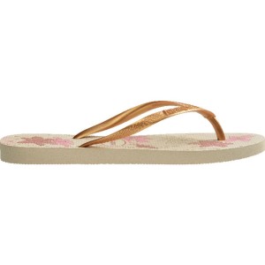 Chinelo Havaianas Feminino Slim Organic 35/6 Bege/dourado-116187-51696