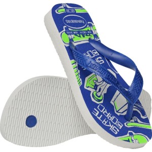 Chinelo Havaianas Infantil Kids Athletic 25/6 Branco/azul-116103-70593