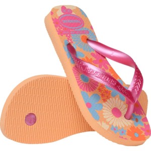 Chinelo Havaianas Infantil Kids Flores 23/4 Pessego-116127-63406