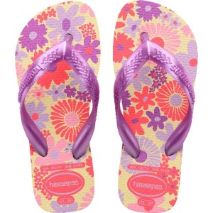 Chinelo Havaianas Infantil Kids Flores 25/6 Buttercream-116122-30268