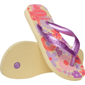 Chinelo Havaianas Infantil Kids Flores 25/6 Buttercream-116122-50102