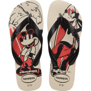 Chinelo Havaianas Infantil Top Disney 25/6 Bege Palha-116066-45289