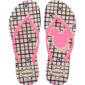 Chinelo Havaianas Licenciado Slim Disney 35/6 Bege Palha-116190-16209