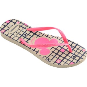 Chinelo Havaianas Licenciado Slim Disney 35/6 Bege Palha-116190-58014