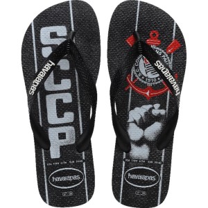 Chinelo Havaianas Licenciado Top Corinthians 35/6 Preto-116043-38077