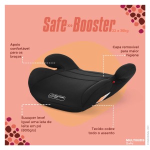 Safe Booster Multikids Baby 22-36kg Iii Preto-BB643-25201