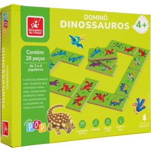 Domino Dinossauros Em Madeira 28pcs-115590-37383