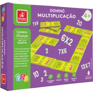 Domino Multiplicacao X Em Madeira 28p-115592-37769