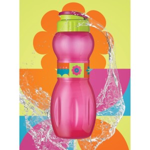 Garrafa Plastica Infinty Decorada Rosa 1000ml-114095-48833