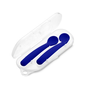 Kit Duas Colheres De Silicone First Bites No Case - Azul-BB1045-82260