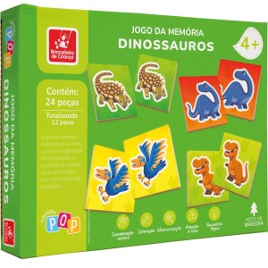 Jogo Da Memoria Em Madeira Dinossauros 24pcs-115584-31169