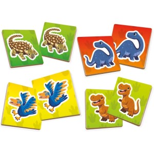 Jogo Da Memoria Em Madeira Dinossauros 24pcs-115584-86214