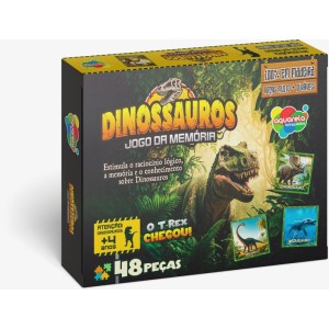 Jogo Da Memoria Em Madeira Dinossauros 48pcs-115222-48228