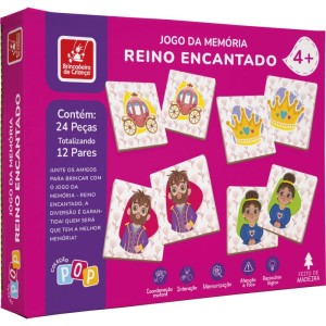 Jogo Da Memoria Em Madeira Reino Encantado 24pcs-115588-34748