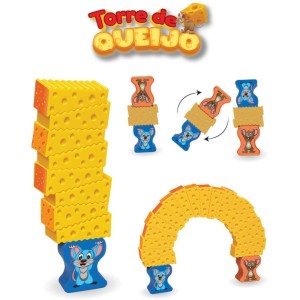 Jogo Diverso Torre De Queijo 3em1-114774-65561