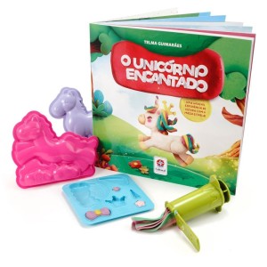 Livro Brinquedo Ilustrado Unicornio Encantado C/massa-115423-76026