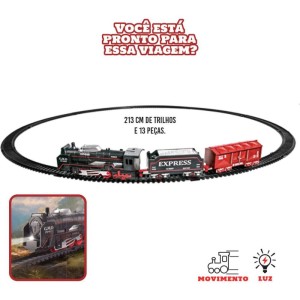 Locomotiva Brinqexpresso 213cm Trilho 13p-114785-49378