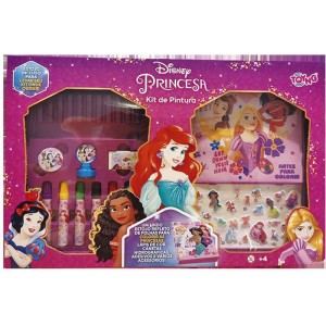 Maleta Para Pintura Princesas Kit Pintura C/adesiv-114279-14022