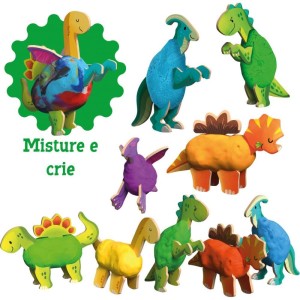 Massa Para Modelar Criativa Dinossauros Kit 12cor+6din.mad-115593-88926