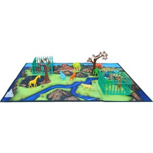 Miniatura Colecionavel Zoologico Playset Tapete G 20p-115619-23121